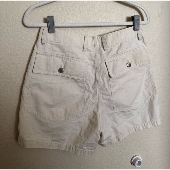 Arket High Waist Twill Cargo Shorts Cream Size‎ 38 6US - Picture 5 of 7